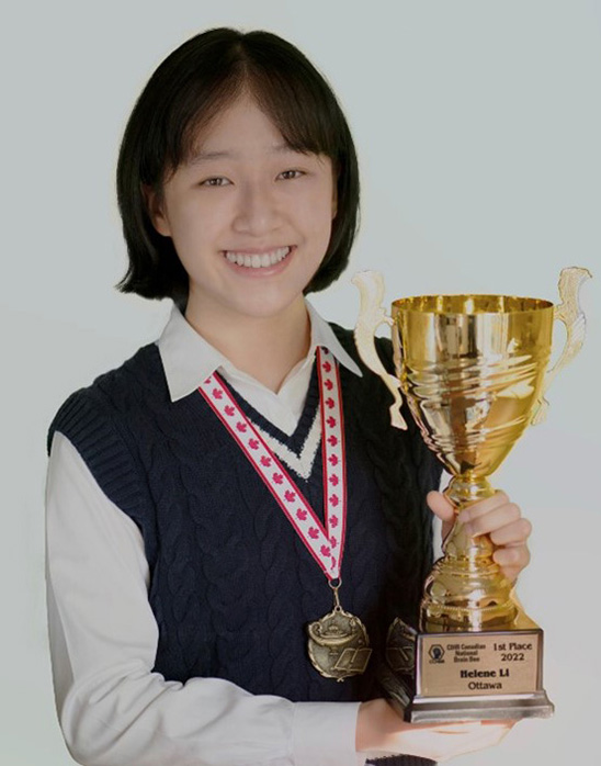 Helene Li, 2022 CIHR Canadian National Brain Bee winner